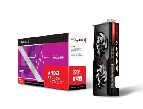 Karta graficzna SAPPHIRE RADEON RX 7700 XT PULSE GAMING 12GB GDDR6 DUAL Karta graficzna SAPPHIRE RADEON RX 7700 XT PULSE GAMING 12GB GDDR6 DUAL