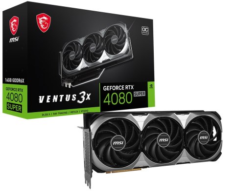 Karta graficzna MSI GeForce RTX 4080 SUPER 16GB VENTUS 3X OC Karta graficzna MSI GeForce RTX 4080 SUPER 16GB VENTUS 3X OC