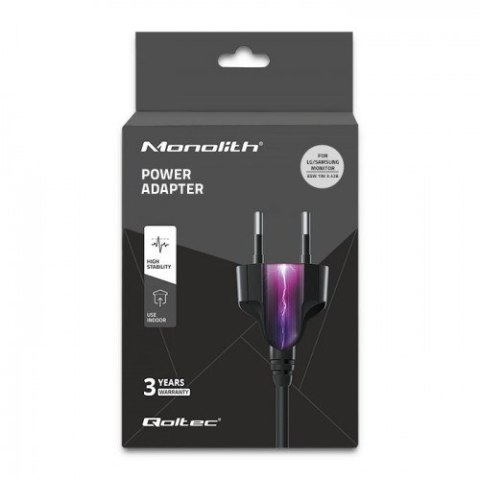 QOLTEC ZASILACZ SIECIOWY DO MONITORA LG/SAMSUNG 65W | 19V | 3.42 | 6.5*4.4 | +KABEL ZASILAJĄCY QOLTEC ZASILACZ SIECIOWY DO MONITORA LG/SAMSUNG 65W | 19V | 3.42 | 6.5*4.4 | +KABEL ZASILAJĄCY