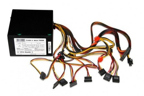 Zasilacz IBOX CUBE II 700W APFC 12 CM FAN BLACK ZIC2700W12CMFA Zasilacz IBOX CUBE II 700W APFC 12 CM FAN BLACK ZIC2700W12CMFA