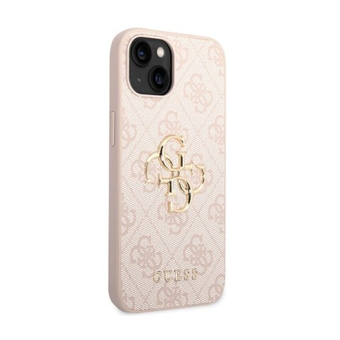 Guess 4G Big Metal Logo - Etui iPhone 15 Plus (różowy) Guess 4G Big Metal Logo - Etui iPhone 15 Plus (różowy)