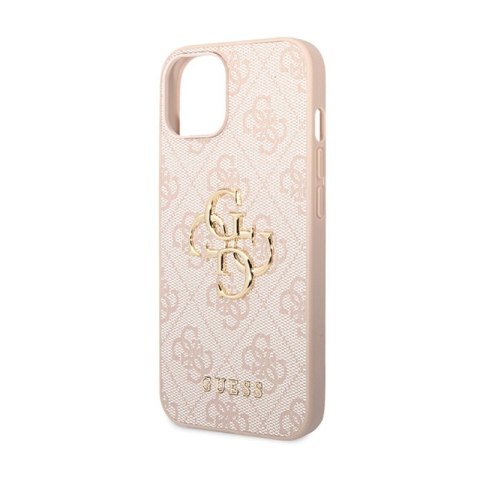 Guess 4G Big Metal Logo - Etui iPhone 15 Plus (różowy) Guess 4G Big Metal Logo - Etui iPhone 15 Plus (różowy)
