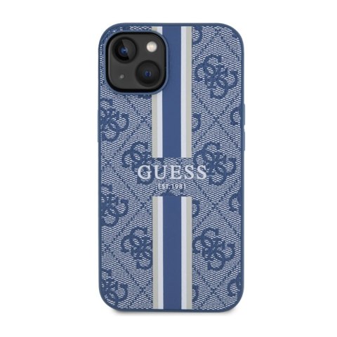 Guess 4G Printed Stripes MagSafe - Etui iPhone 14 Plus (Niebieski) Guess 4G Printed Stripes MagSafe - Etui iPhone 14 Plus (Niebieski)