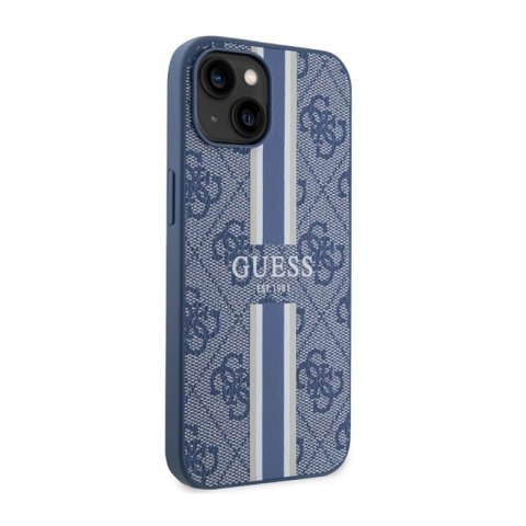 Guess 4G Printed Stripes MagSafe - Etui iPhone 14 Plus (Niebieski) Guess 4G Printed Stripes MagSafe - Etui iPhone 14 Plus (Niebieski)