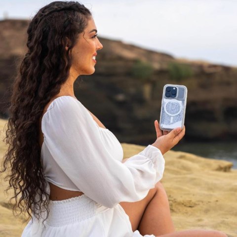 STM Relax Sand MagSafe - Etui iPhone 15 (Clear / White) STM Relax Sand MagSafe - Etui iPhone 15 (Clear / White)