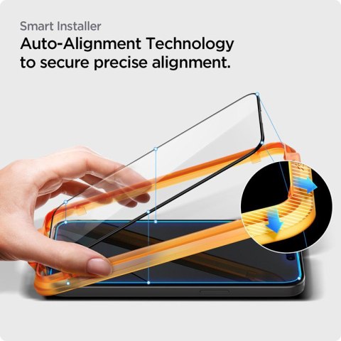 Spigen Alm Glass FC 2-Pack - Szkło hartowane do iPhone 15 Pro 2 szt (Czarna ramka) Spigen Alm Glass FC 2-Pack - Szkło hartowane do iPhone 15 Pro 2 szt (Czarna ramka)
