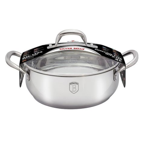 GARNEK PŁASKI ZE STALI NIERDZ. 32cm BERLINGER HAUS SILVER BELLY BH-1408 GARNEK PŁASKI ZE STALI NIERDZ. 32cm BERLINGER HAUS SILVER BELLY BH-1408