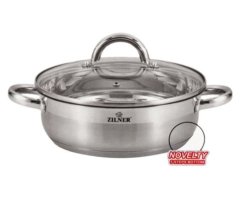GARNEK STAL.NIERDZ. PŁASKI 1.9L 20CM ZILNER ZL-7401 GARNEK STAL.NIERDZ. PŁASKI 1.9L 20CM ZILNER ZL-7401