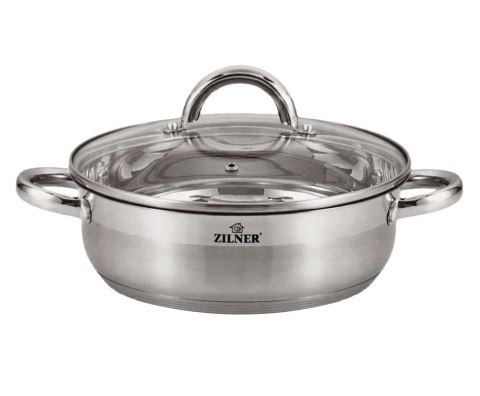 GARNEK STAL.NIERDZ. PŁASKI 1.9L 20CM ZILNER ZL-7401 GARNEK STAL.NIERDZ. PŁASKI 1.9L 20CM ZILNER ZL-7401