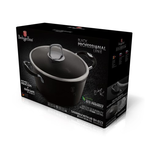 GARNEK TYTANOWY 24cm 4.1L BERLINGER HAUS BLACK PROFESSIONAL LINE BH-6123 GARNEK TYTANOWY 24cm 4.1L BERLINGER HAUS BLACK PROFESSIONAL LINE BH-6123