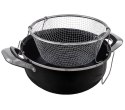 GARNEK Z KOSZYKIEM DO SMAŻENIA FRYTEK 4.0L 24cm EDEL HOFF EH-7708-BK