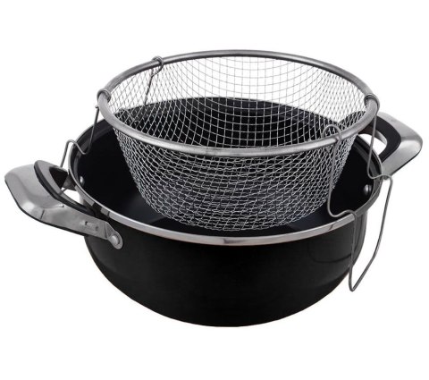 GARNEK Z KOSZYKIEM DO SMAŻENIA FRYTEK 4.0L 24cm EDEL HOFF EH-7708-BK GARNEK Z KOSZYKIEM DO SMAŻENIA FRYTEK 4.0L 24cm EDEL HOFF EH-7708-BK