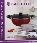GARNEK Z KOSZYKIEM DO SMAŻENIA FRYTEK 4.0L 24cm EDEL HOFF EH-7708-RD