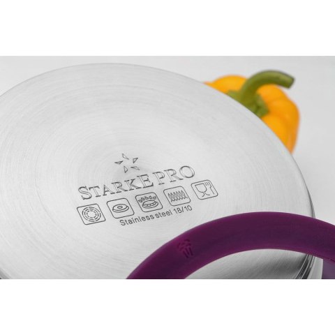 GARNEK Z POKRYWKĄ 24cm 6.1L STAL NIERDZEWNA 18/10 MASSA STARKE PRO GARNEK Z POKRYWKĄ 24cm 6.1L STAL NIERDZEWNA 18/10 MASSA STARKE PRO