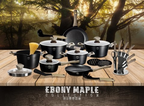 GARNEK Z POWŁOKĄ GRANITOWĄ 20cm 2.5L BERLINGER HAUS EBONY MAPLE BH-1705 GARNEK Z POWŁOKĄ GRANITOWĄ 20cm 2.5L BERLINGER HAUS EBONY MAPLE BH-1705