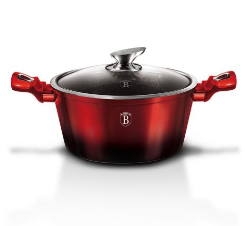 GARNEK Z POWŁOKĄ GRANITOWĄ 24cm 4.1L BERLINGER HAUS BLACK BURGUNDY BH-1628 GARNEK Z POWŁOKĄ GRANITOWĄ 24cm 4.1L BERLINGER HAUS BLACK BURGUNDY BH-1628