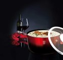 GARNEK Z POWŁOKĄ GRANITOWĄ 24cm 4.1L BERLINGER HAUS BLACK BURGUNDY BH-1628
