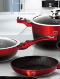 GARNEK Z POWŁOKĄ GRANITOWĄ 24cm 4.1L BERLINGER HAUS BLACK BURGUNDY BH-1628
