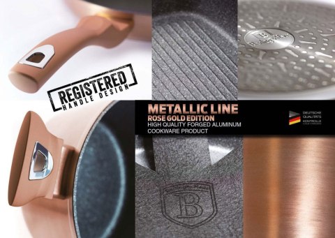 GARNEK Z POWŁOKĄ GRANITOWĄ 3.8L 28cm BERLINGER HAUS ROSE GOLD NOIR BH-1893 GARNEK Z POWŁOKĄ GRANITOWĄ 3.8L 28cm BERLINGER HAUS ROSE GOLD NOIR BH-1893