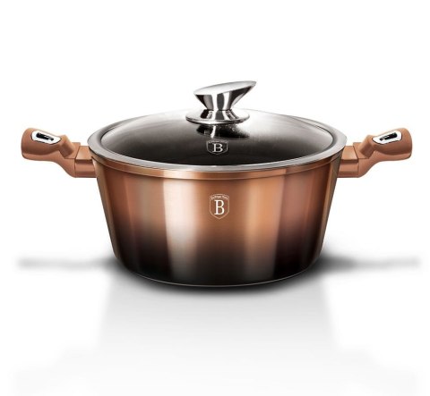 GARNEK Z POWŁOKĄ GRANITOWĄ 4.1L 24cm BERLINGER HAUS ROSE GOLD NOIR BH-1895 GARNEK Z POWŁOKĄ GRANITOWĄ 4.1L 24cm BERLINGER HAUS ROSE GOLD NOIR BH-1895