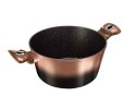 GARNEK Z POWŁOKĄ GRANITOWĄ 4.1L 24cm BERLINGER HAUS ROSE GOLD NOIR BH-1895