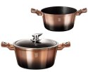 GARNEK Z POWŁOKĄ GRANITOWĄ 4.1L 24cm BERLINGER HAUS ROSE GOLD NOIR BH-1895