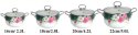 GARNKI EMALIOWANE 8 EL. EDEL HOFF ROSE EH-7060-G / 7062
