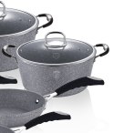GARNKI GRANITOWE 18 ELE BERLINGER HAUS GRAY STONE TOUCH BH-6196