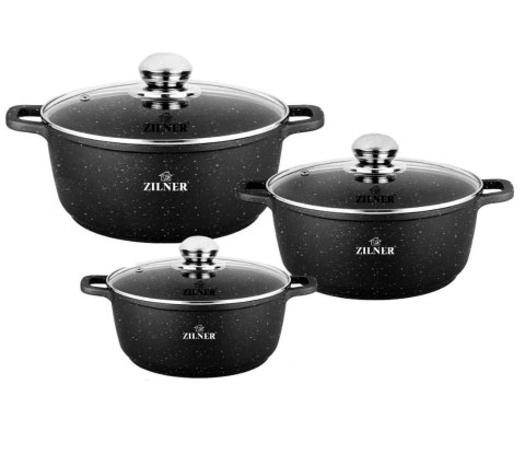 GARNKI GRANITOWO-CERAMICZNE 6 ELE. ZILNER ZL-7017 GARNKI GRANITOWO-CERAMICZNE 6 ELE. ZILNER ZL-7017