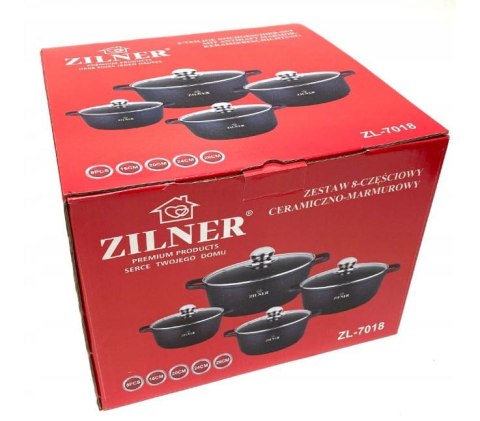 GARNKI GRANITOWO-CERAMICZNE 8 EL. ZILNER ZL-7018 GARNKI GRANITOWO-CERAMICZNE 8 EL. ZILNER ZL-7018