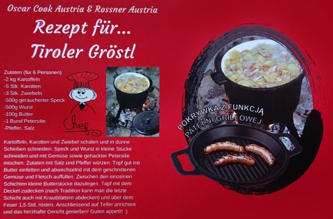 KOCIOŁEK ŻELIWNY MYŚLIWSKI 11L EMALIOWANY Z PATELNIĄ GRILLOWĄ ROSSNER MK-206 KOCIOŁEK ŻELIWNY MYŚLIWSKI 11L EMALIOWANY Z PATELNIĄ GRILLOWĄ ROSSNER MK-206
