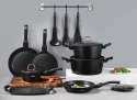 KOMPLET GARNKÓW z POWŁOKĄ MARMUROWĄ 15 EL. ZILNER BLACK ROSEGOLD ZL-8593