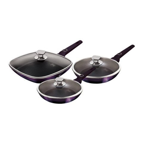 KOMPLET PATELNI Z POWŁOKĄ TYTANOWĄ 6-ELE BERLINGER HAUS PURPLE ECLIPSE BH-7107 KOMPLET PATELNI Z POWŁOKĄ TYTANOWĄ 6-ELE BERLINGER HAUS PURPLE ECLIPSE BH-7107