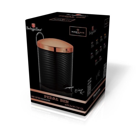 KOSZ NA ŚMIECI 12L STAL NIERDZ. BERLINGER HAUS BLACK ROSE BH-1732 KOSZ NA ŚMIECI 12L STAL NIERDZ. BERLINGER HAUS BLACK ROSE BH-1732