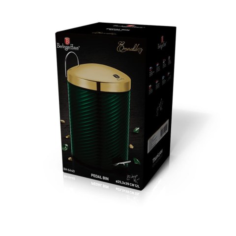 KOSZ NA ŚMIECI 12L STAL NIERDZ. BERLINGER HAUS EMERALD BH-6440 KOSZ NA ŚMIECI 12L STAL NIERDZ. BERLINGER HAUS EMERALD BH-6440