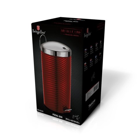 KOSZ NA ŚMIECI 20L STAL NIERDZ. BERLINGER HAUS METALLIC LINE BURGUNDY BH-6424 KOSZ NA ŚMIECI 20L STAL NIERDZ. BERLINGER HAUS METALLIC LINE BURGUNDY BH-6424