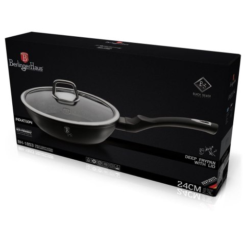 PATELNIA GŁĘBOKA GRANITOWA 24CM BERLINGER HAUS BLACK SILVER BH-1853 PATELNIA GŁĘBOKA GRANITOWA 24CM BERLINGER HAUS BLACK SILVER BH-1853