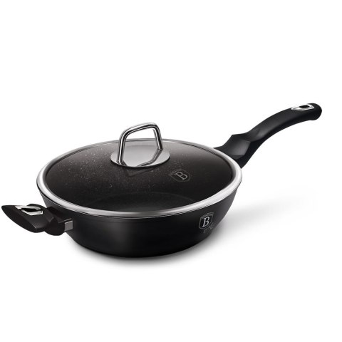 PATELNIA GŁĘBOKA Z POWŁ. GRANITOWĄ 28cm BERLINGER HAUS BLACK SILVER BH-7099 PATELNIA GŁĘBOKA Z POWŁ. GRANITOWĄ 28cm BERLINGER HAUS BLACK SILVER BH-7099