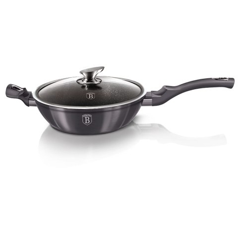PATELNIA GŁĘBOKA Z POWŁ. GRANITOWĄ 28cm BERLINGER HAUS Carbon Pro BH-6896 PATELNIA GŁĘBOKA Z POWŁ. GRANITOWĄ 28cm BERLINGER HAUS Carbon Pro BH-6896