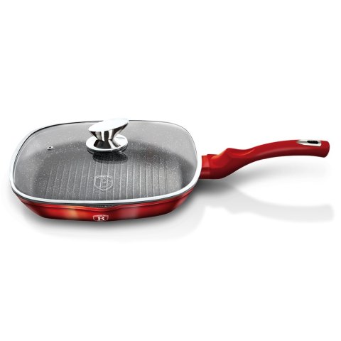 PATELNIA GRANITOWA GRILL 28CM BERLINGER HAUS METALLIC LINE BURGUNDY BH-1613-N PATELNIA GRANITOWA GRILL 28CM BERLINGER HAUS METALLIC LINE BURGUNDY BH-1613-N