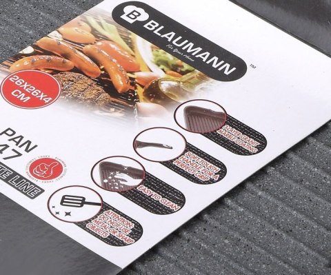 PATELNIA GRILLOWA BLAUMANN GRAY GRANIT 26CM BL-1547 PATELNIA GRILLOWA BLAUMANN GRAY GRANIT 26CM BL-1547