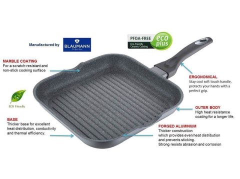 PATELNIA GRILLOWA BLAUMANN GRAY GRANIT 26CM BL-1547 PATELNIA GRILLOWA BLAUMANN GRAY GRANIT 26CM BL-1547