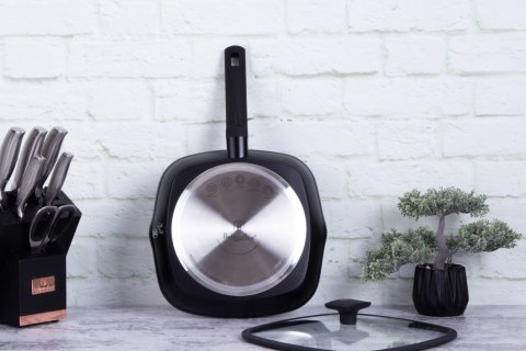 PATELNIA GRILLOWA Z POKRYWKĄ Z POWŁOKĄ TYTANOWĄ KWADRATOWA 28CM BERLINGER HAUS MONACO BH-7093 PATELNIA GRILLOWA Z POKRYWKĄ Z POWŁOKĄ TYTANOWĄ KWADRATOWA 28CM BERLINGER HAUS MONACO BH-7093