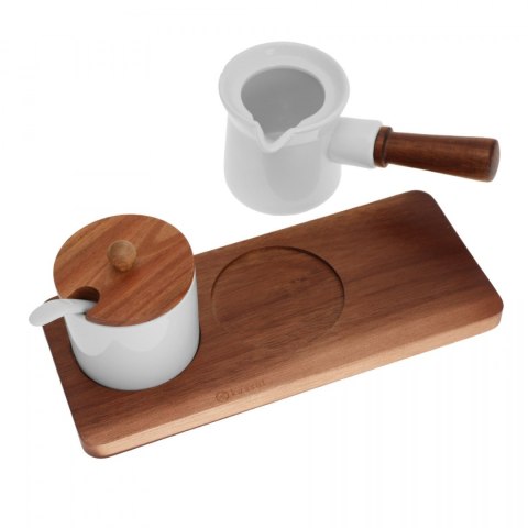 PORCELANOWA CUKIERNICA Z ŁYŻECZKĄ + MLECZNIK NA PODSTAWCE KASSEL 93559 PORCELANOWA CUKIERNICA Z ŁYŻECZKĄ + MLECZNIK NA PODSTAWCE KASSEL 93559