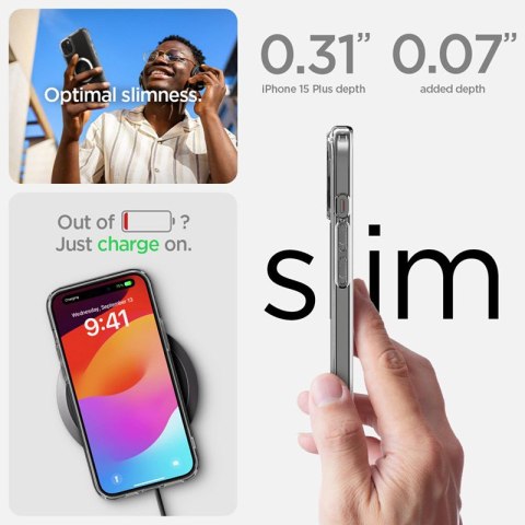 Spigen Ultra Hybrid Mag MagSafe - Etui do iPhone 15 Plus (Biały) Spigen Ultra Hybrid Mag MagSafe - Etui do iPhone 15 Plus (Biały)