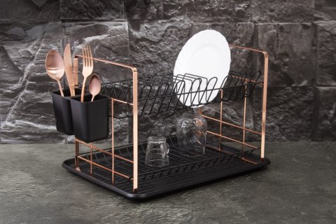 SUSZARKA DO NACZYŃ Z OCIEKACZEM NA SZTUĆCE BERLINGER HAUS BLACK ROSE BH-6774 SUSZARKA DO NACZYŃ Z OCIEKACZEM NA SZTUĆCE BERLINGER HAUS BLACK ROSE BH-6774