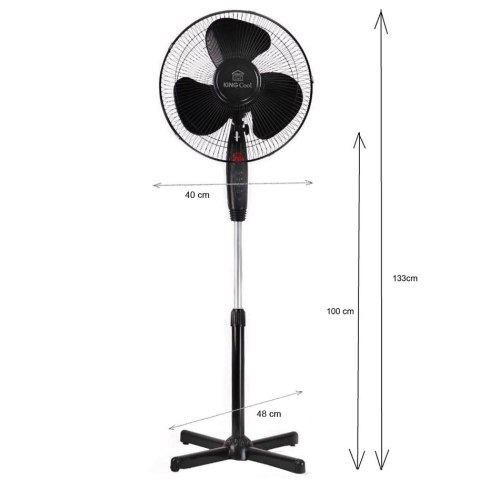 WENTYLATOR PODŁOGOWY KINGCOOL 40cm 40W KC-2122 WENTYLATOR PODŁOGOWY KINGCOOL 40cm 40W KC-2122