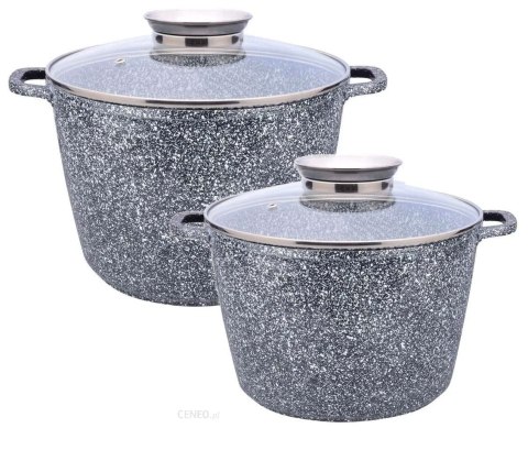 ZESTAW 2 GARNKÓW MARMUROWYCH 10L + 14L ZILNER GREY ZL-8547 ZESTAW 2 GARNKÓW MARMUROWYCH 10L + 14L ZILNER GREY ZL-8547
