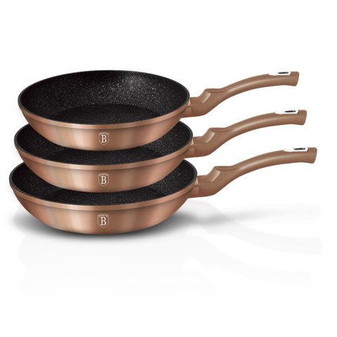 ZESTAW 3 PATELNI GRANITOWYCH 20/24/28CM BERLINGER HAUS METALLIC LINE ROSE GOLD BH-1278-N ZESTAW 3 PATELNI GRANITOWYCH 20/24/28CM BERLINGER HAUS METALLIC LINE ROSE GOLD BH-1278-N