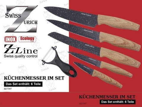 ZESTAW NOŻY GRANITOWYCH 6 ELE. SWISS ZURICH SZ-7347 ZESTAW NOŻY GRANITOWYCH 6 ELE. SWISS ZURICH SZ-7347